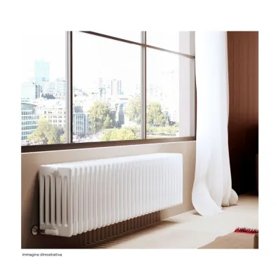 Ardesia radiatore tubolare 6 colonne 17 elementi h.500 - colore bianco RAL9016 - completo di tappo cieco e riduzioni da 1/2" 3541700058457