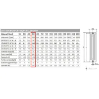 Ardesia radiatore tubolare 6 colonne 17 elementi h.500 - colore bianco RAL9016 - completo di tappo cieco e riduzioni da 1/2" 3541700058457
