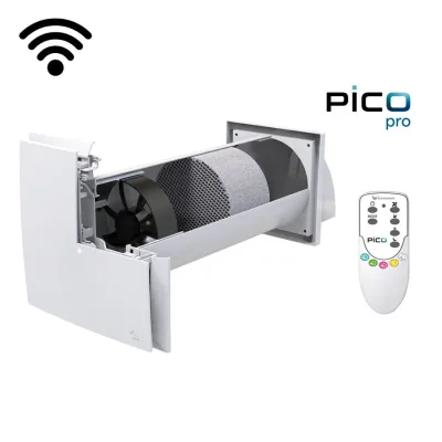 Tecnosystemi PICO PRO 30 unità di ventilazione (VMC) con recupero di calore puntuale a parete, 30 m³/h  - WIFI - ACD100056