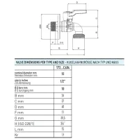 Rubinetto cromato per lavatrice / lavastoviglie STAR 1/2" con uscita da 3/4" 1720C404