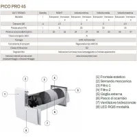 PICO PRO 45 - VMC Unità di ventilazione con recupero di calore puntuale a parete - WIFI ACD100057