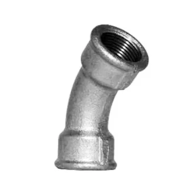 41 - Curva a gomito 45° FF 3/4" in ghisa zincata 04125004 - -  EURACCORDI - - 04105004