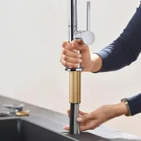 Talis M54 Miscelatore cucina monocomando 210, bocca d'erogazione (doccetta) estraibile, 1jet - Finitura Cromo 72802000