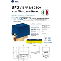 Valvola di zona a 2 vie da 3/4" Mut SF 20-2 M1 con ritorno a molla 7.001.01618