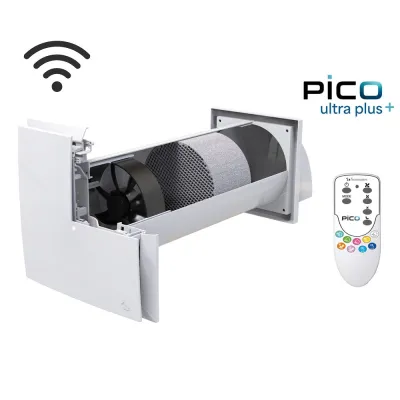 PICO ULTRA PLUS+ 45 - VMC Unità di ventilazione puntuale a parete con recupero di calore e programmazione oraria - WIFI ACD100070