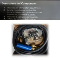 Valvola pescante 2 tubi per gasolio con attacco serbatoio ø 1" e attacco tubi ø 3/8" 00000R05500
