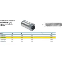 Silenziatore flessibile con guarnizione spessore isolante 25 mm - ø160 L.1000 mm VS0430342