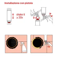 PUP 750 Schiuma poliuretanica professionale resistente alla pressione e testata con filo incandescente (Glow Wire Test) 00009292