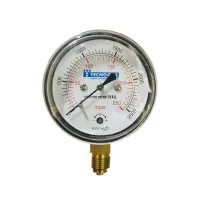 Manometro a membrana 0 ÷ 250 mbar - ø 63 - per gas in bassa pressione con attacco 1/4" radiale 00000006904