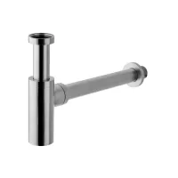 Sifone a bottiglia tondo cromato con attacco 1"1/4G ZACC240ST