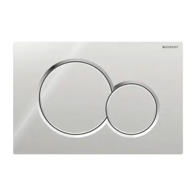 Placca Geberit Sigma01 Round cromato lucido doppio tasto 115.770.21.5