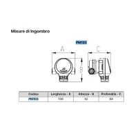 Pompa dosatrice MiniDUE ottone filtro attacco 1/2" F - attacco verticale ed orizzontale PM103