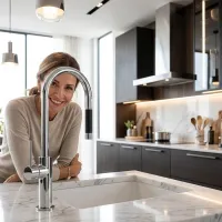 Geda KT21E Mura Miscelatore cucina con doccetta - cromo KT21E 1 