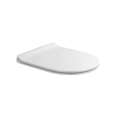 Flaminia APP/QUICK sedile coprivaso slim in termoindurente, con discesa rallentata e cerniere a sgancio rapido, colore bianco finitura lucido QKCW09