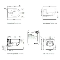 Bidet sospeso monoforo Flaminia serie App Ap218 AP218