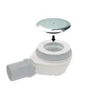 Tappo per piletta Geberit d.90, per sifone doccia, altezza della chiusura idraulica 30/50 mm - Colore Cromato lucido 150.265.21.1