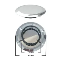 Tappo per piletta Geberit d.90, per sifone doccia, altezza della chiusura idraulica 30/50 mm - Colore Cromato lucido 150.265.21.1