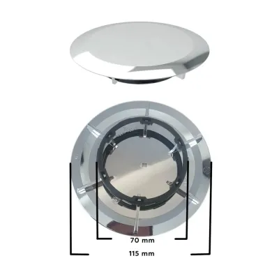 Tappo per piletta Geberit d.90, per sifone doccia, altezza della chiusura idraulica 30/50 mm - Colore Cromato lucido 150.265.21.1