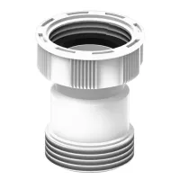 Prolunga adattatore bianca con dado zigrinato 2617 - Misura F 1"1/4 x M 1"1/4" 8.2636.01