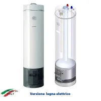 Scaldabagno scaldacqua a legna ed elettrico mod. LGE 80 litri (versione legna con integrazione elettrica) FU000185
