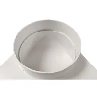Gomito 90° Air-Flow rettangolare / circolare 55 x 220 mm  ø 125 mm 00000012635