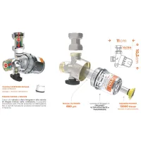 DirtSTOP® MINI Defangatore magnetico 3/4" sottocaldaia ULTRACOMPATTO con filtro 520550