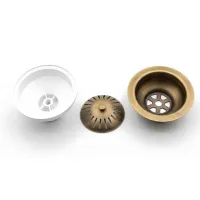 Piletta basket 1"1/2 in ottone bronzato per lavello 480800BR11/2