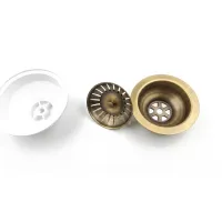 Piletta basket 1"1/2 in ottone bronzato per lavello 480800BR11/2