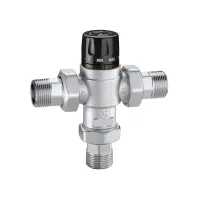 Miscelatore termostatico regolabile Caleffi 521 con manopola, per controllo temperatura al punto di distribuzione. Completo di funzione chiusura termica. Misura ø1" 35-65°C 521936