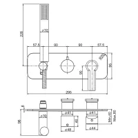 Miscelatore incasso doccia 2 uscite con doccino F3149X2CR - -  FIMA CARLO FRATTINI - - F3149X2CR
