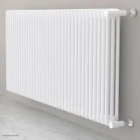 Ardesia radiatore tubolare 3 colonne h.1000 - 27 elementi - colore bianco RAL9016 - completo di tappo cieco e riduzioni da 1/2" 3541700107994