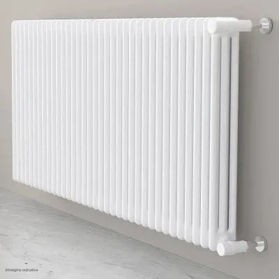 Ardesia radiatore tubolare 3 colonne h.1000 - 27 elementi - colore bianco RAL9016 - completo di tappo cieco e riduzioni da 1/2" 3541700107994