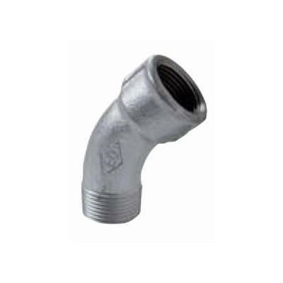 40 - Curva a gomito 45° MF 1/2" in ghisa zincata 04005003 - -  EURACCORDI - -  