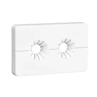 Piastrina doppia coprimuro. Per tubazioni con diametro esterno da 12 a 20 mm. Interasse 40 mm 449902