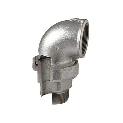 98 - Bocchettone curvo MF 3" conico in ghisa zincata 0980500A - -  EURACCORDI - -  