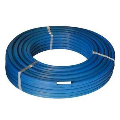 Tubo multistrato blu ø26x3 mm in rotolo da 25 metri STANDARD (PE-Xc/Al/PE-Xc) con isolamento di spessore 9 mm con guaina blu o rossa goffrata. Tubo con alluminio maggiorato (prezzo al metro - minimo acquistabile 25 metri) 25ISO926BL