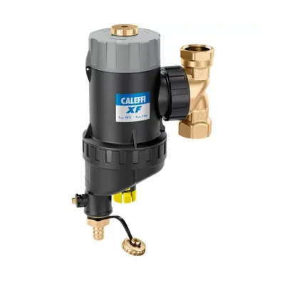 Filtro defangatore magnetico autopulente semiautomatico DN32 ø1'. Orientabile per installazioni orizzontali e verticali. Rubinetto di scarico con portagomma. Attacco G 1" (ISO 228-1) F 577600
