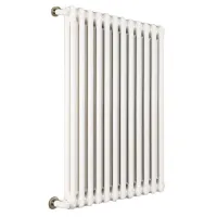 Ardesia radiatore tubolare 2 colonne h.600 - 13 elementi - colore bianco RAL9016 - completo di tappo cieco e riduzioni da 1/2" 3541700024190