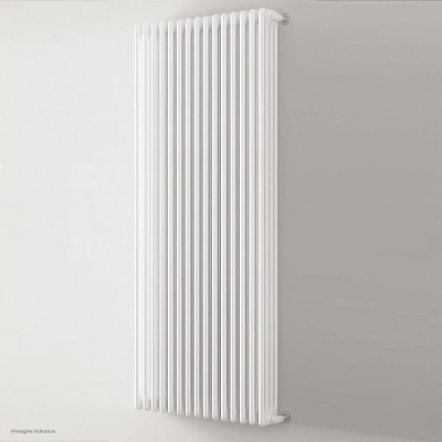 Ardesia radiatore tubolare 4 colonne h.2000 - 08 elementi - colore bianco RAL9016 - completo di tappo cieco e riduzioni da 1/2" 3541700011348