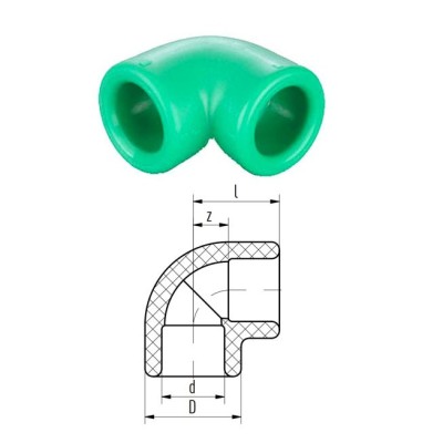 Raccordo A Gomito A 90 Gradi Con Attacchi F/F 20mm 1080020041