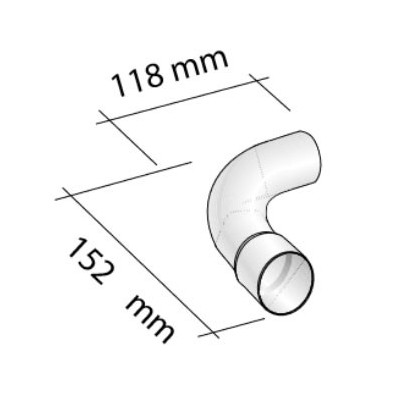 Curva 90° per tubo ø 35 mm. M/F - Colore: Bianco - 3 pz 6YCURSDO05 - -  FONDITAL - - 6YCURSDO05