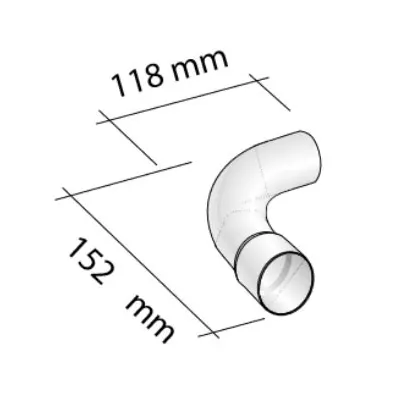 Curva 90° per tubo ø 35 mm. M/F - Colore: Bianco - 3 pz 6YCURSDO05 - -  FONDITAL - - 6YCURSDO05