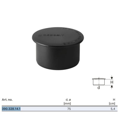 Tappo di chiusura per bicchiere Geberit Silent-PP ø75 mm 390.328.14.1