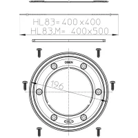Guarnizione per impermeabilizzazione con foglio-EPDM 400x400mm HL83