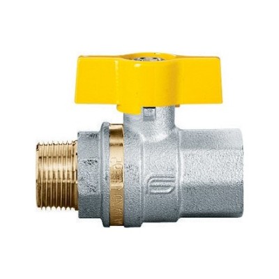 Valvola a sfera VENUS MF con farfalla in alluminio gialla 3/4" 1022G265