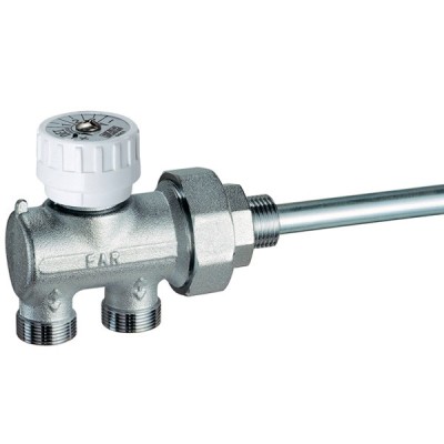 1450 - Valvola MONOSTILE manuale per impianti monotubo - Misura 1/2" - per rame con sonda Ø12 1450 1212