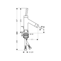 Miscelatore bidet Hansgrohe Axor Starck cromo lucido 10211000