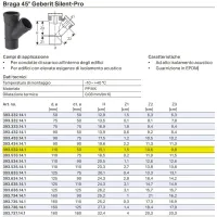 Braga 45° Geberit Silent-Pro ø110 x 50 mm 393.532.14.1
