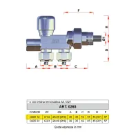 0265 - Valvola MONOTUBO termostatizzabile - Misura 1/2" 0265 12