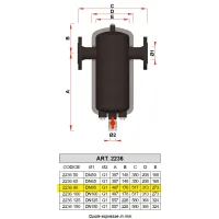 2236 - Defangatore per impianti termici con attacchi flangiati - Misura DN80 2236 80